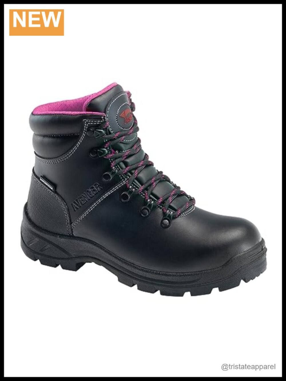 Women's Waterproof Leather Work Boots, EH Safe, Slip Resistant, Soft Toe
